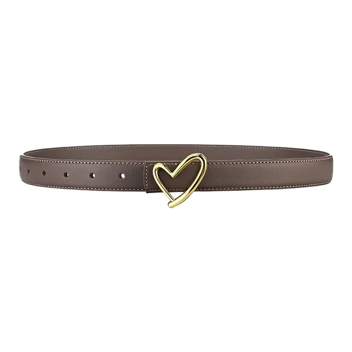 CARTELO Cow Leather Leather Belts Women's Width 2.3cm-6