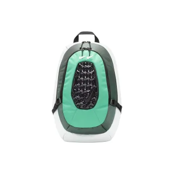 Nike Polyester With Nylon Backpack Unisex Light Silver & Vintage Green & Summit White