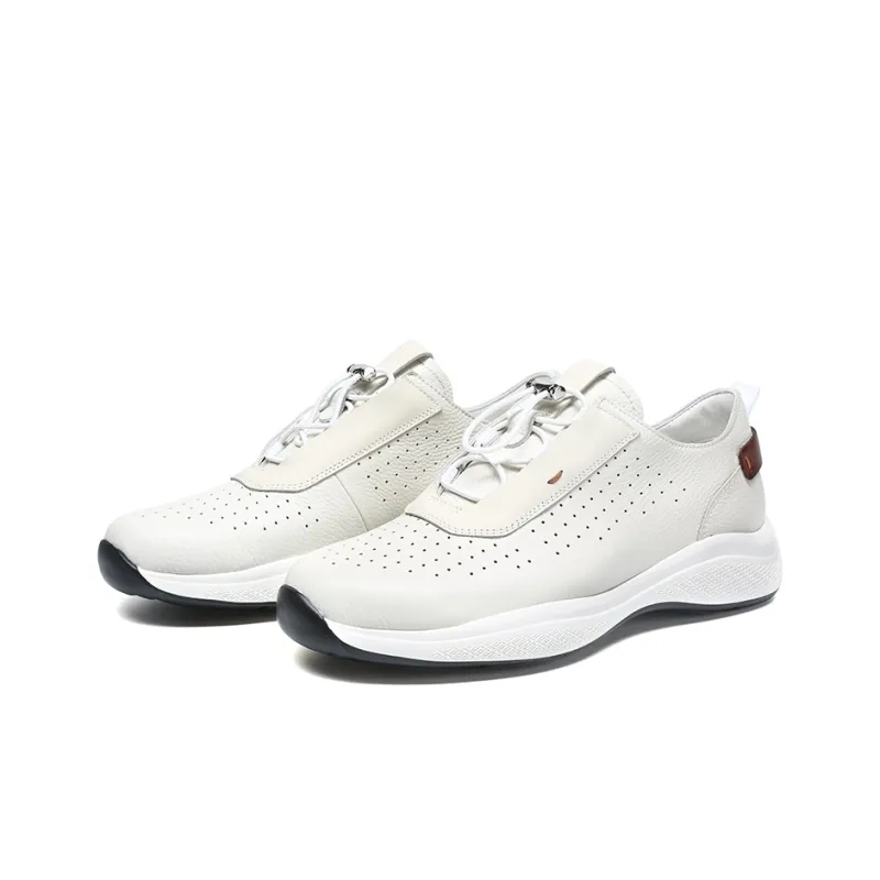Satchi Cushioning Lightweight Breathable Slip Resistant Low Top Casual Shoes Men's White 4CM-2