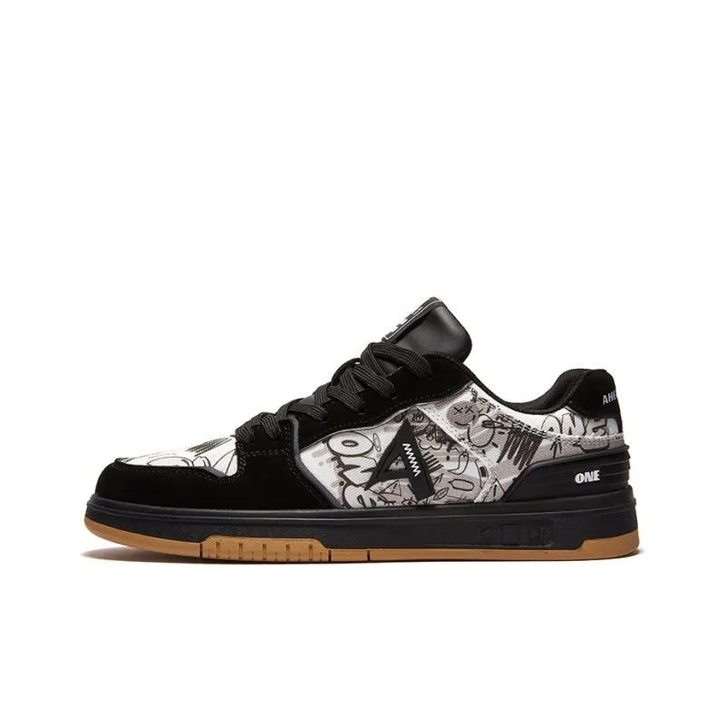 A1 Graffiti Collection Coverage Abrasion Resistant Low Top Skateboard Shoes Unisex-24