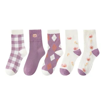 MIIOW Mid-Calf Socks Women's 5 Pack