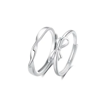 TRUE ME S925 Silver Couple Rings Unisex