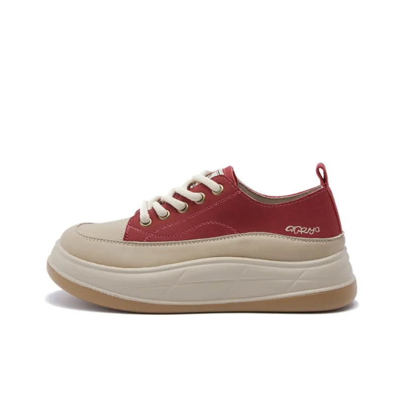 GIGIRYO Height Increasing Low Top Skateboard Shoes Women's-17