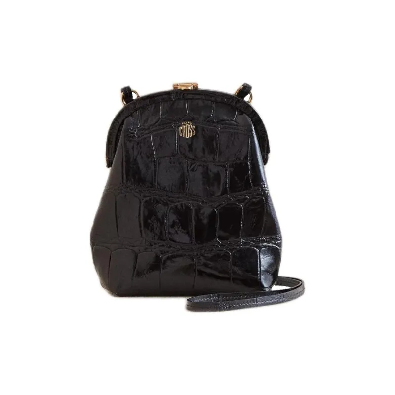 MARK CROSS Calfskin Shoulder Bag Crossbody Bag Women's Black-0
