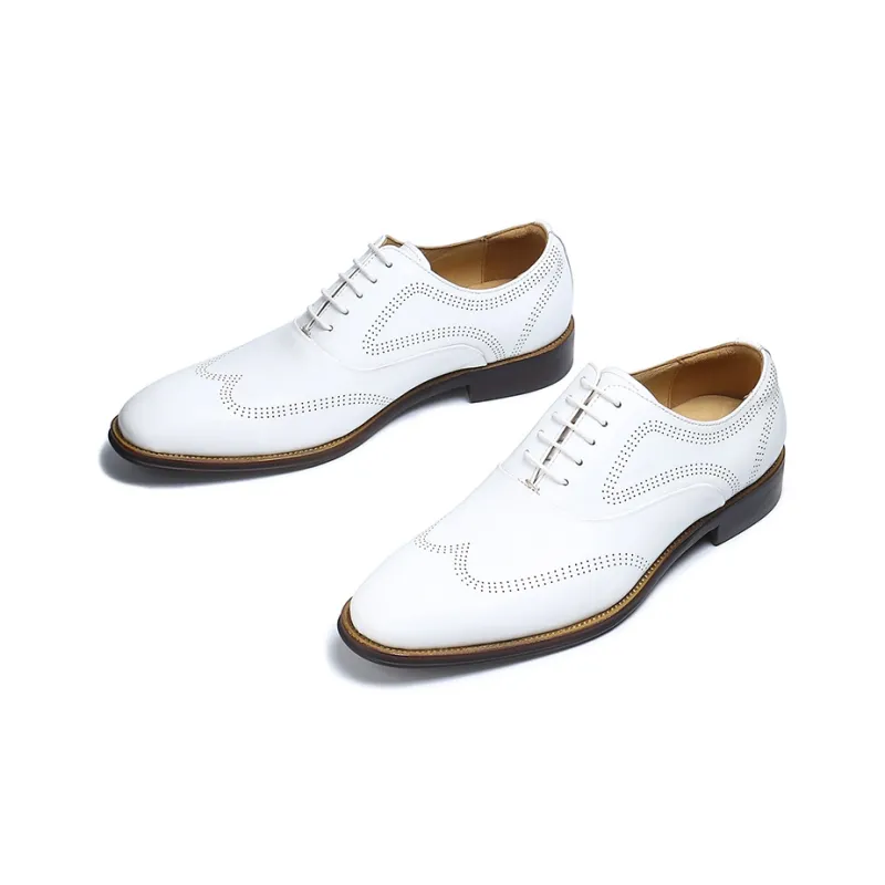 ASTON M.JAZZ Dress Shoes Men Low Top White/Ecru-3