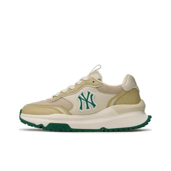 MLB Chunky Runner Cushioning Wear Resistant Low Top Running Shoes Unisex Beige Yellow