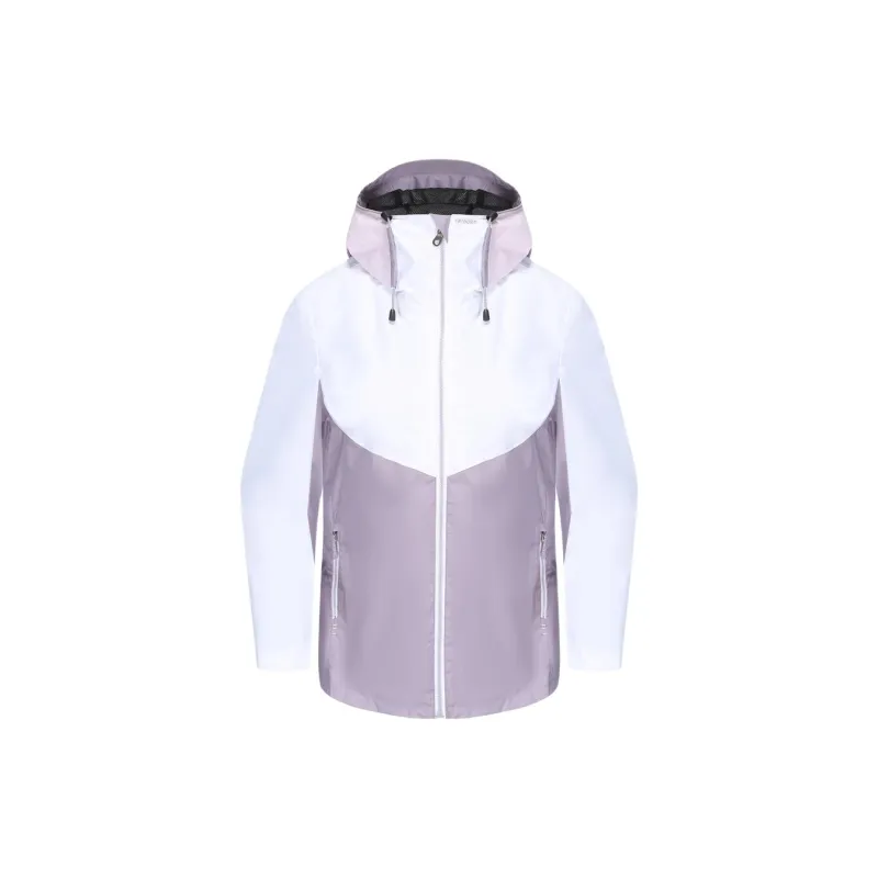 DECATHLON Water-Resistant Windproof Breathable Water-Repellent Warm Windbreaker Jacket Women's Purple/Snow-1