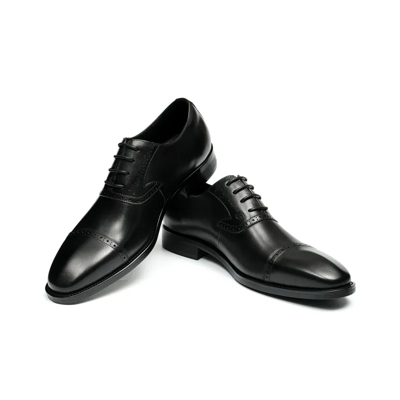 ASTON M.JAZZ Dress Shoes Men Low Top Black/Coffee-12