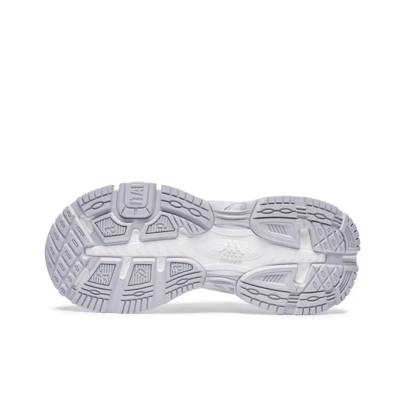 Kappa Augustus Anti Slip Wear Resistant Low Top Chunky Sneakers Unisex Gray Silver-5