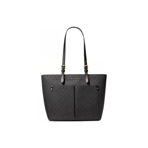 MICHAEL KORS Jet Set Canvas With Canvas Tote Bag, Shopping Bag, Shoulder Bag, Handbag Medium Size Women's Black