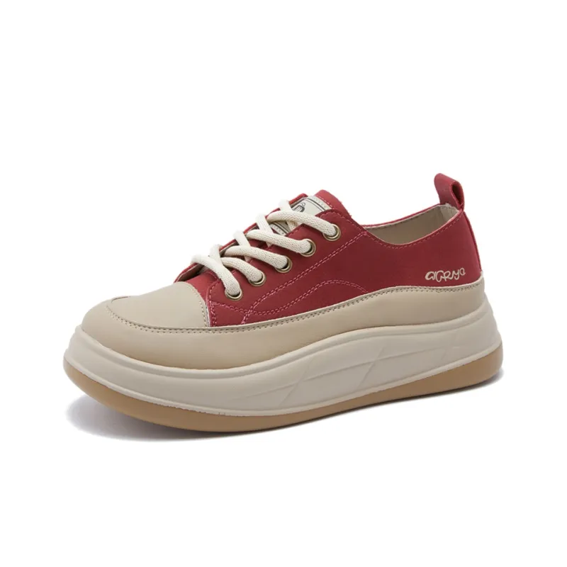 GIGIRYO Height Increasing Low Top Skateboard Shoes Women's-18