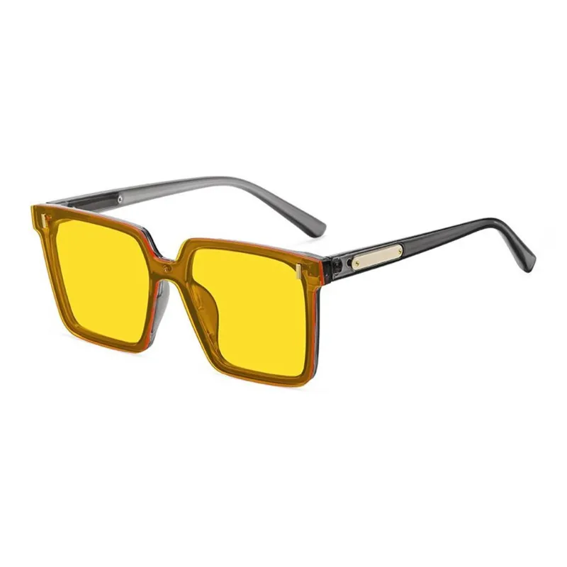 PRETTYALLUSION Square Sunglasses Unisex-5