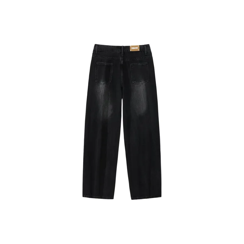 THREE-BODY Jeans Unisex Black Gray-1