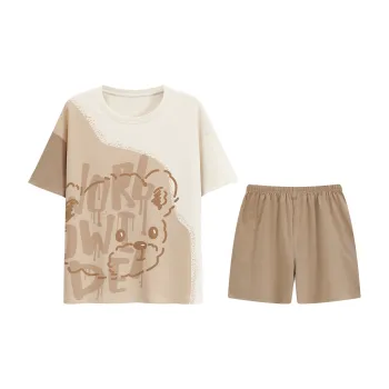 Gongdie Pajama Set Women's Khaki