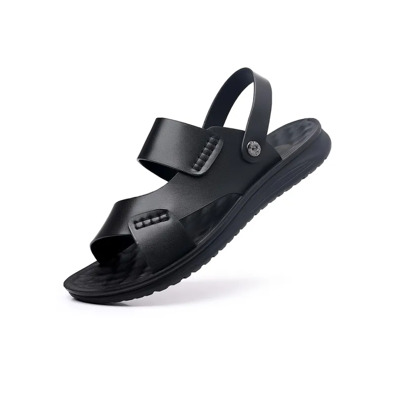 Poitulas Beach Sandals Men Brown, Black-4