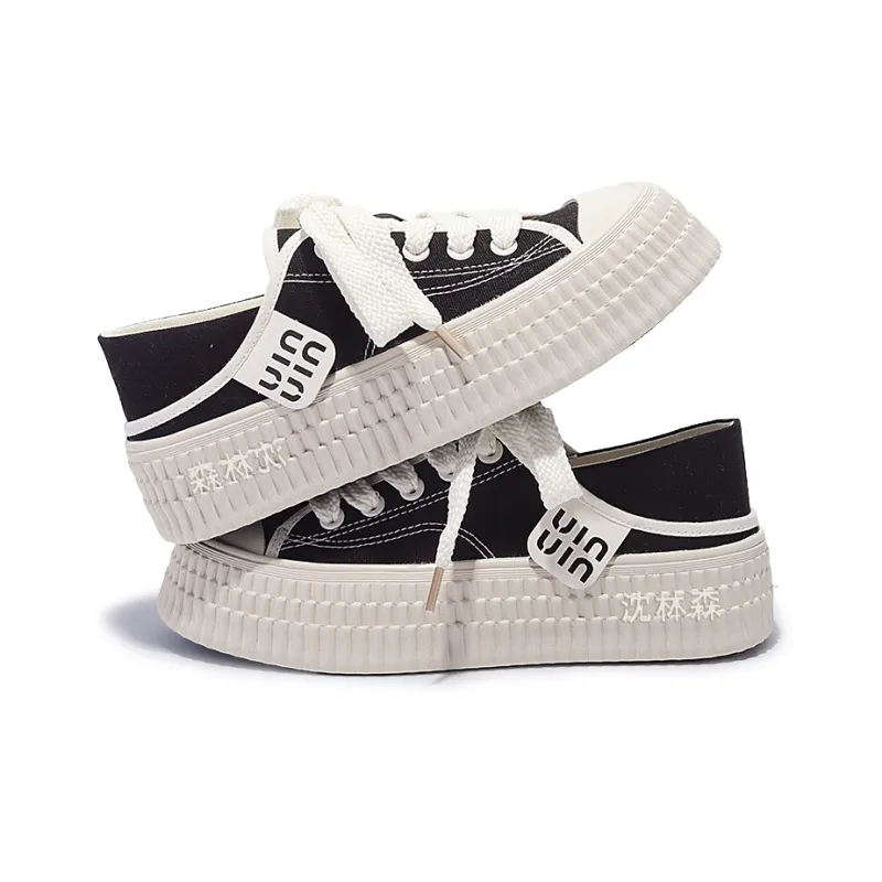 Shen Linsen Abrasion Resistant Low Top Skateboard Shoes Women's Beige-12