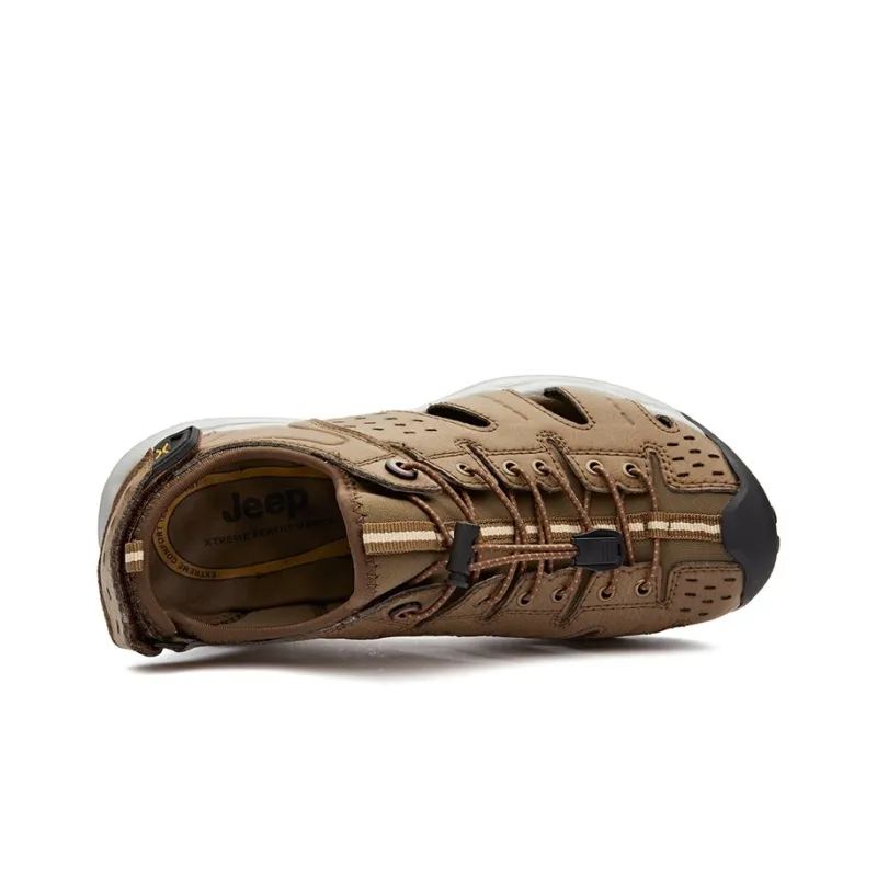 Jeep Grip, Abrasion Resistant, Lightweight, Breathable, Quick Dry, Slip Resistant River Trekking Shoes Men's Khaki-3