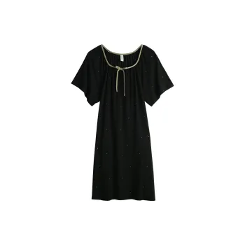 Xuan Liang Nightgown Women's Elegant Black