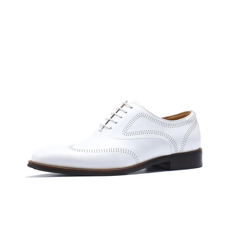 ASTON M.JAZZ Dress Shoes Men Low Top White/Ecru-1