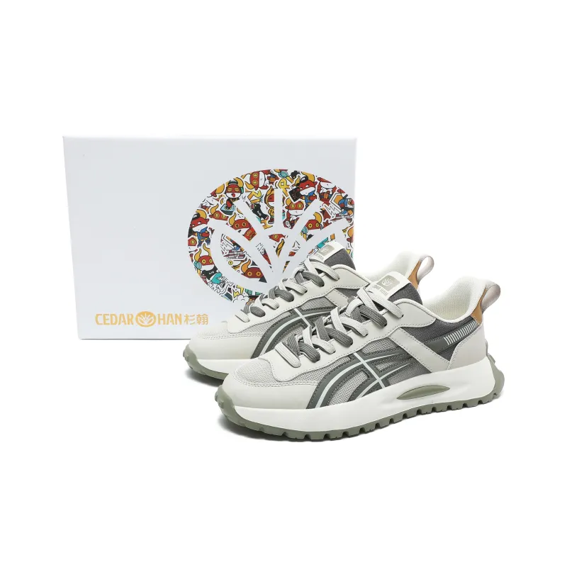 CEDAR HAN Cushioning Abrasion Resistant Breathable Coverage Height Increasing Rebound Low Top Casual Shoes Unisex-12