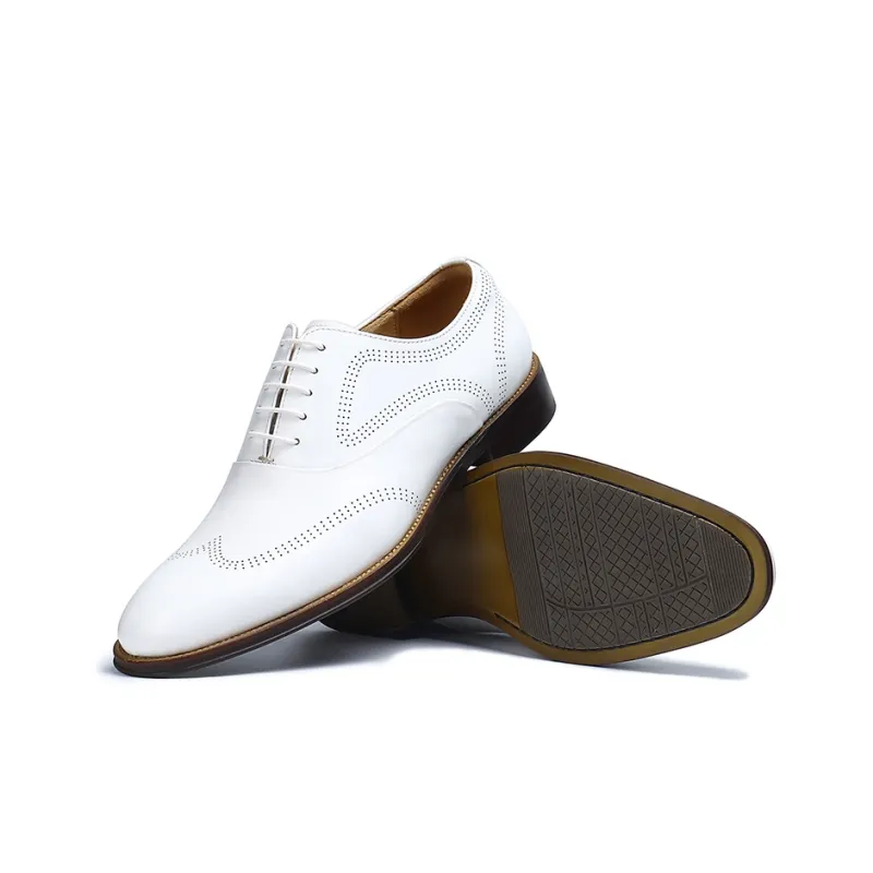 ASTON M.JAZZ Dress Shoes Men Low Top White/Ecru-5