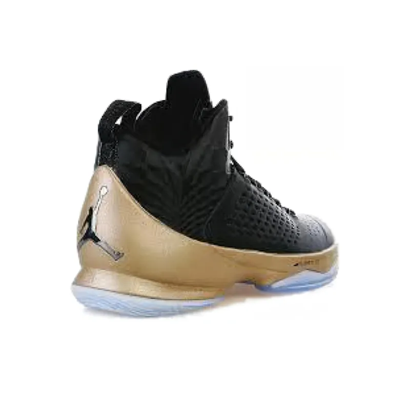 Jordan Melo M11 Cushioning Wear-Resistant Mid-Top Basketball Shoes Men's Black Copper-4