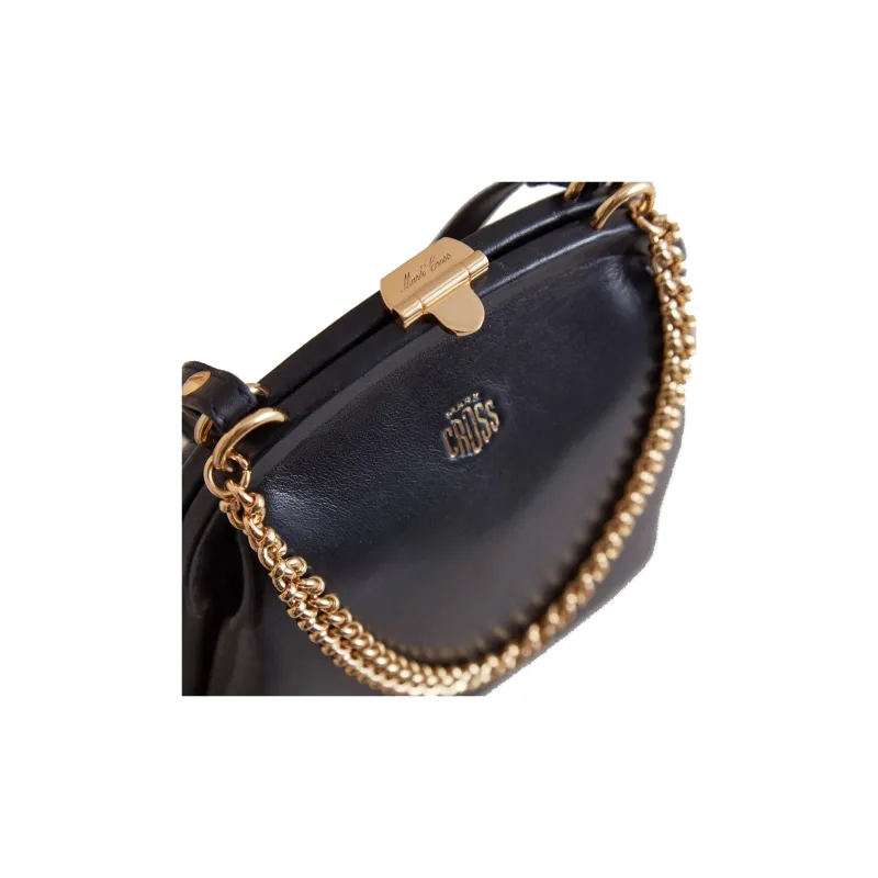 MARK CROSS Napa Calf Leather Shoulder Bag Crossbody Bag Women's Black-4