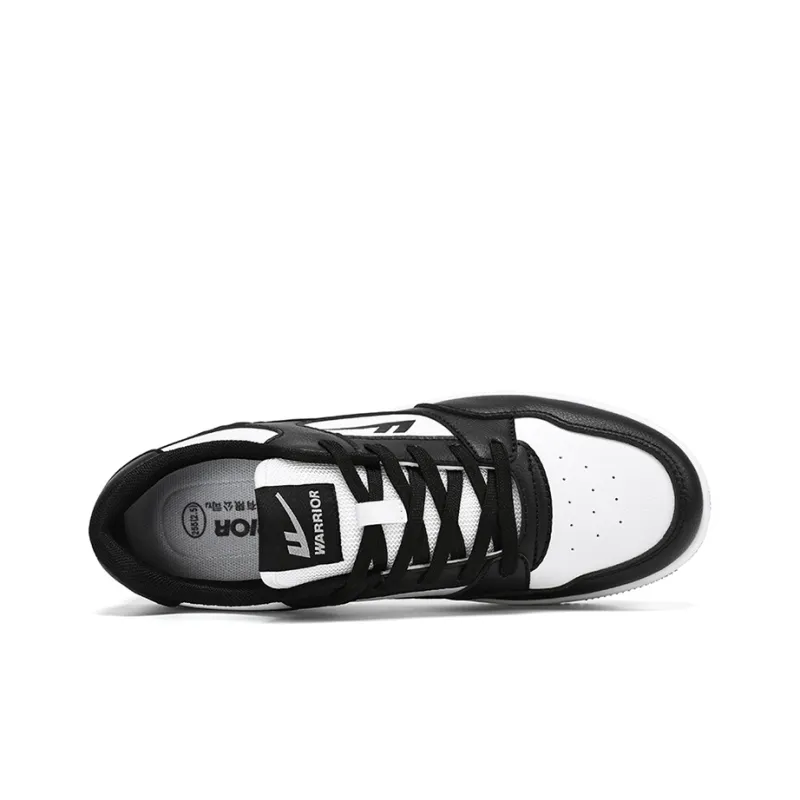 Warrior Air Force 1 Puffy Shoes Low Top Skateboard Shoes Unisex Black White-3
