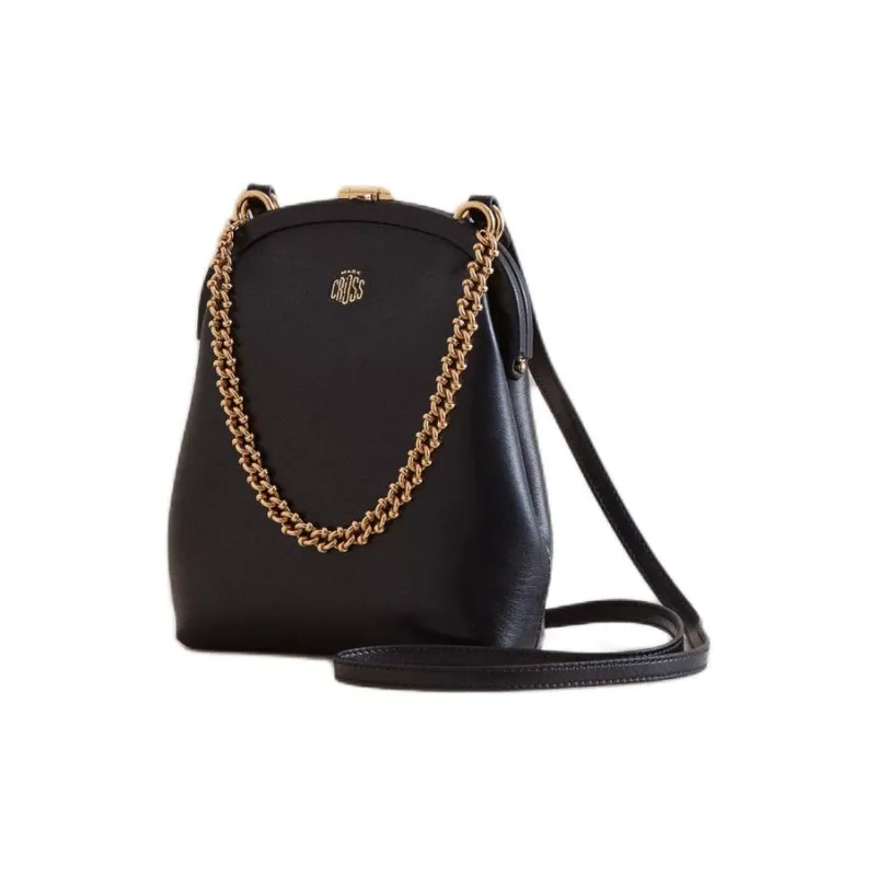 MARK CROSS Napa Calf Leather Shoulder Bag Crossbody Bag Women's Black-1