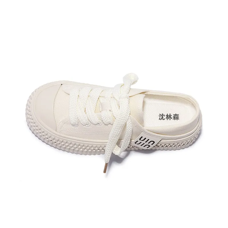 Shen Linsen Abrasion Resistant Low Top Skateboard Shoes Women's Beige-5