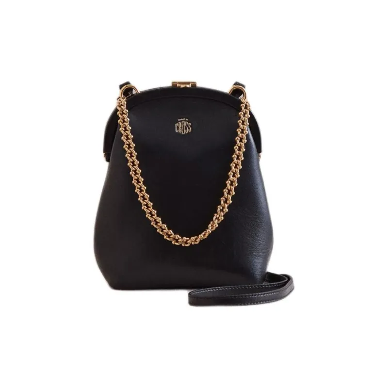 MARK CROSS Napa Calf Leather Shoulder Bag Crossbody Bag Women's Black-0
