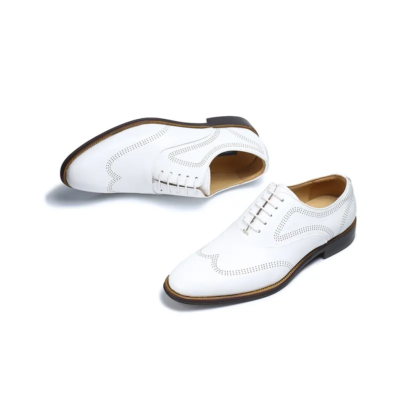 ASTON M.JAZZ Dress Shoes Men Low Top White/Ecru-4