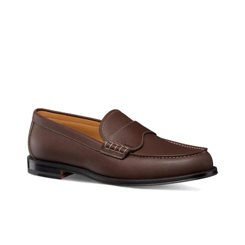 DIOR Granville Loafers Men's Red Brown-2