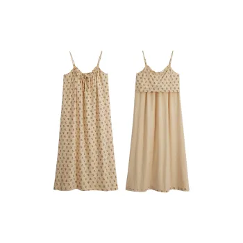 MIOJUER Summer Nightgown With Pads Women's