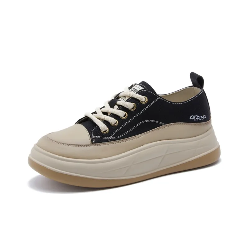 GIGIRYO Height Increasing Low Top Skateboard Shoes Women's-1