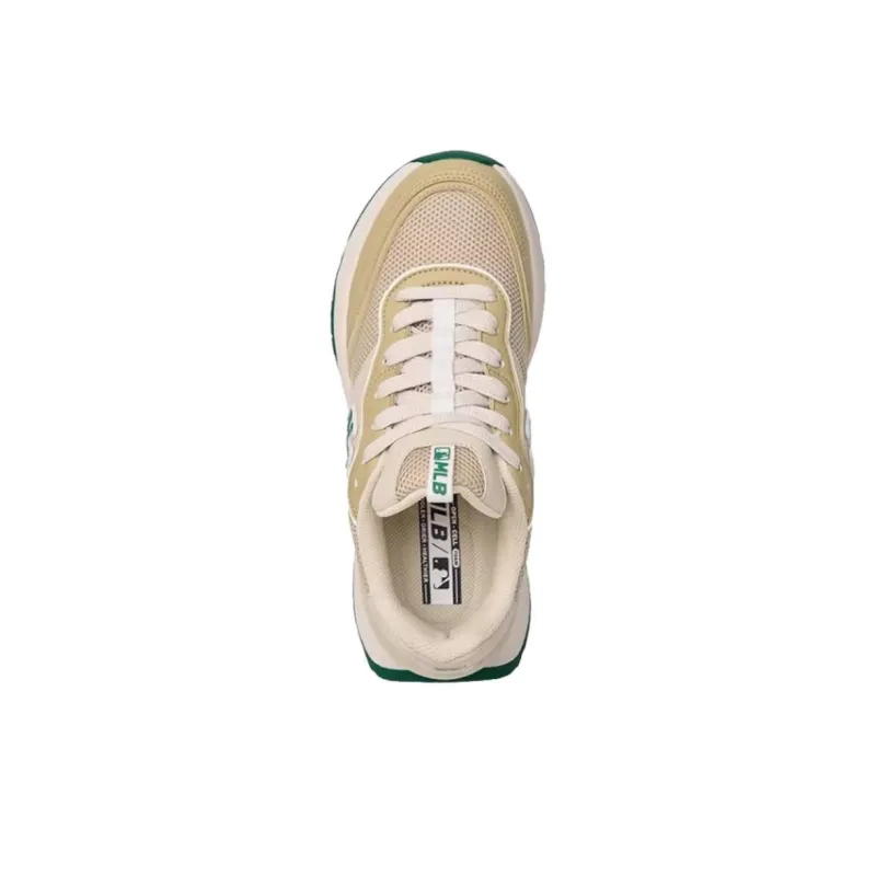 MLB Chunky Runner Cushioning Wear Resistant Low Top Running Shoes Unisex Beige Yellow-2