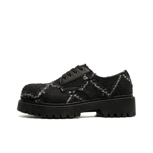 TINMUU Men's Casual Men Low-Top Black/White