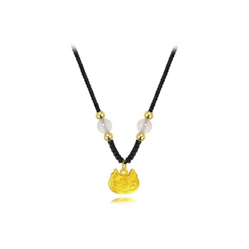Muyan Colored Glaze Jade Necklaces Unisex-1