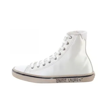 SAINT LAURENT High Top Stylish Skateboarding Shoes Women's Light Green
