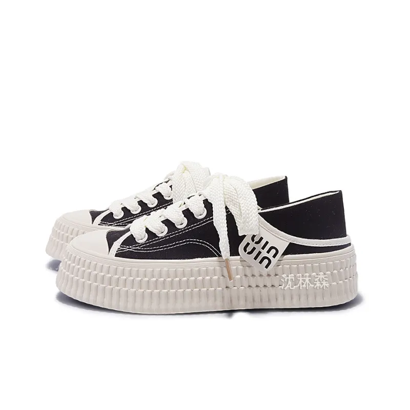 Shen Linsen Abrasion Resistant Low Top Skateboard Shoes Women's Beige-11