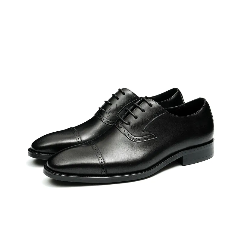 ASTON M.JAZZ Dress Shoes Men Low Top Black/Coffee-9