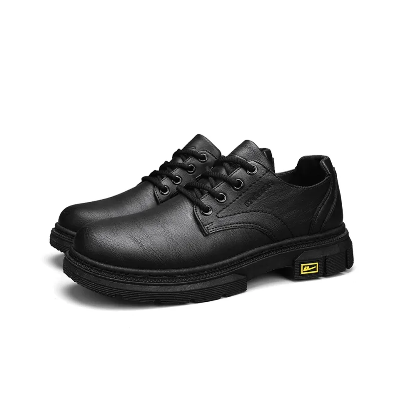 WARRIOR Dress Shoes Men Low Top Gray/Brown/Black-2