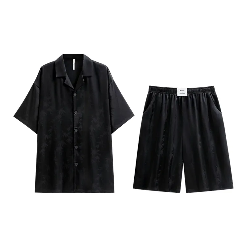 Yue Nei Pajama Set Men's Premium Black-0