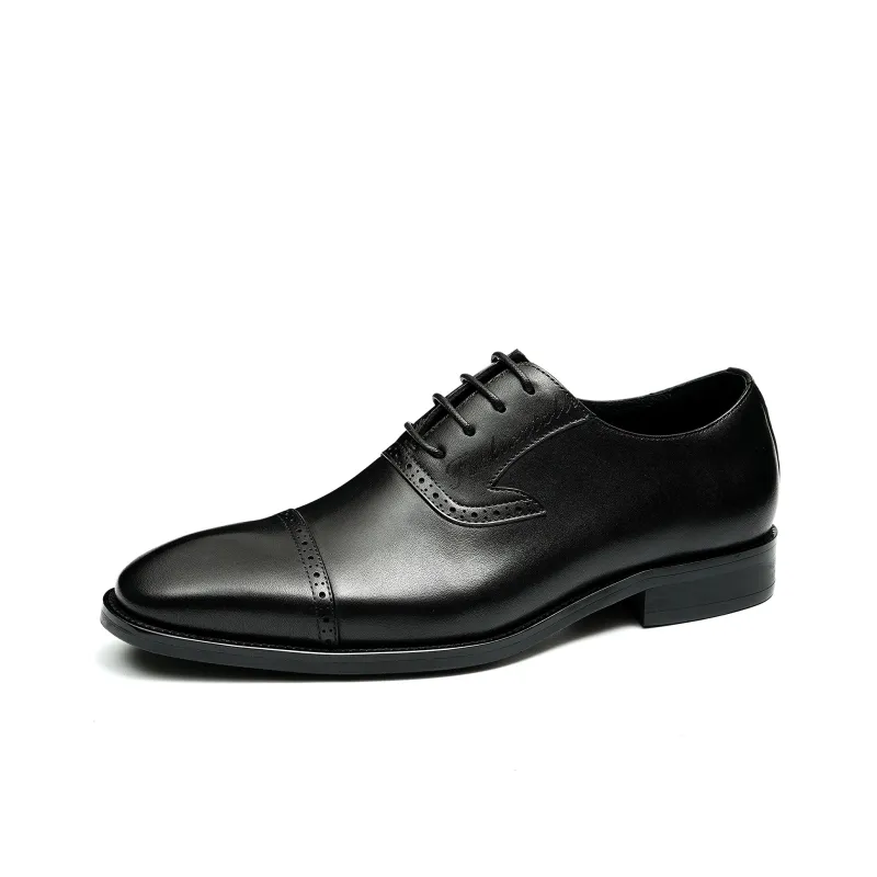ASTON M.JAZZ Dress Shoes Men Low Top Black/Coffee-8