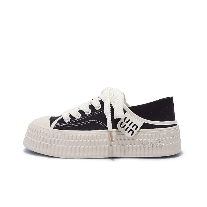 Shen Linsen Abrasion Resistant Low Top Skateboard Shoes Women's Beige-8