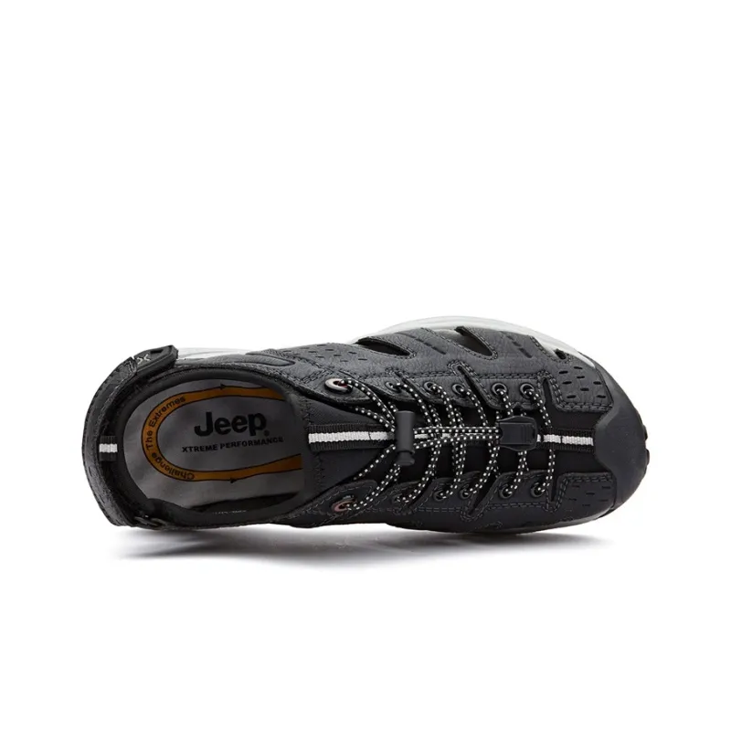 Jeep Grip, Abrasion Resistant, Lightweight, Breathable, Quick Dry, Slip Resistant River Trekking Shoes Men's Black-3
