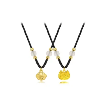 Muyan Colored Glaze Jade Necklaces Unisex