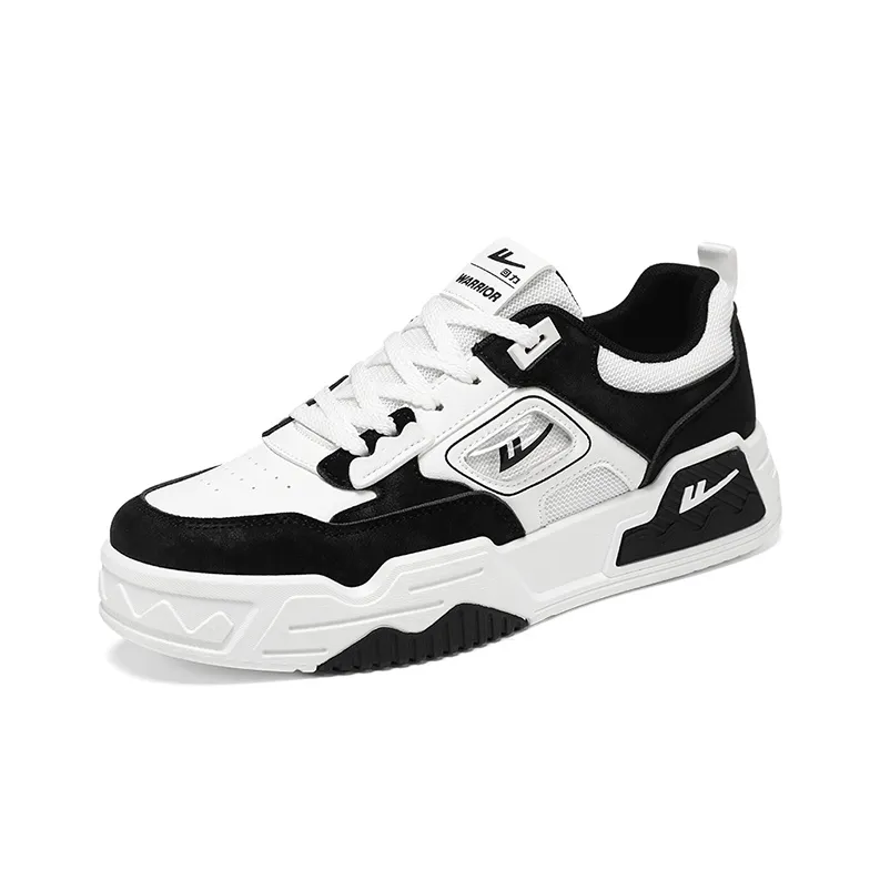 Warrior Puffy Shoes Low Top Skateboard Shoes Unisex-1