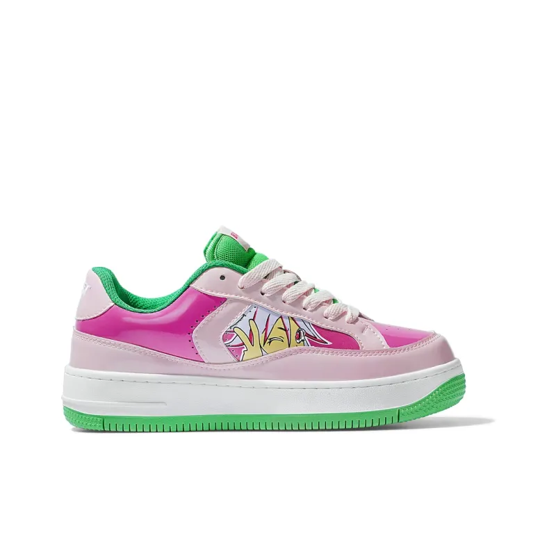 BXGY Anti Slip Wear Resistant Lightweight Breathable Low Top Skateboard Shoes Unisex Cartoon Pink-1