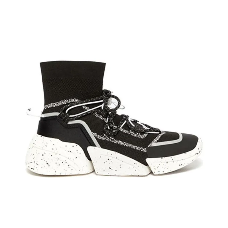 KENZO High Top Fashion Casual Athletic Shoes Women's Black White-1
